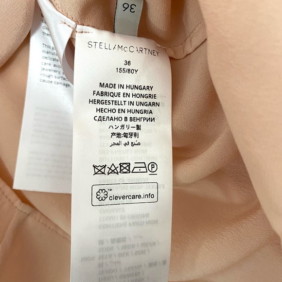 NWT STELLA MCCARTNEY PINK SILK EVA BLOUSE SHIRT TOP SIZE 36 - Picture 9 of 13